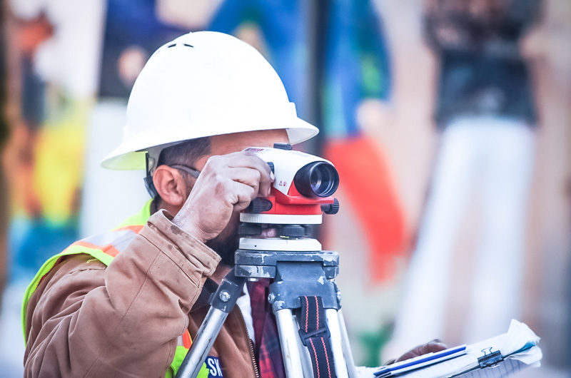 man surveying