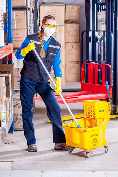 woman working in warehouse